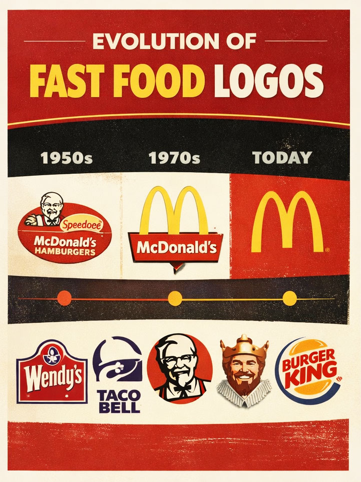 Evolution of Fast Food Logos